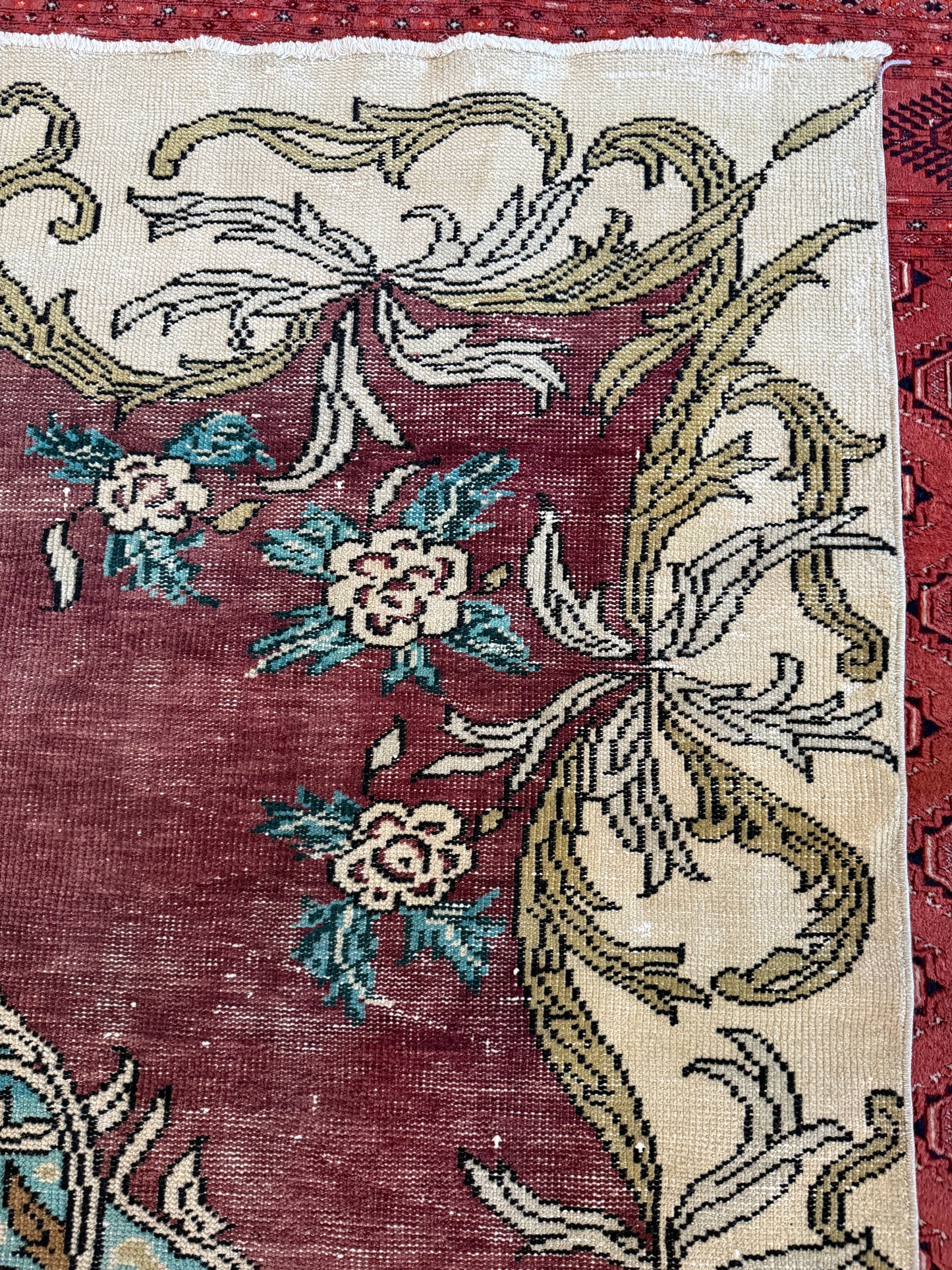 Vintage Turkish Area Rug No. A1191 - 6.1'x9.3'