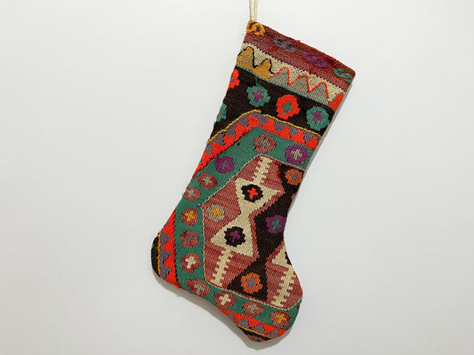 No. S101 - Vintage Turkish Rug Christmas Stocking