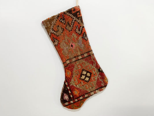 No. S144 - Vintage Turkish Rug Christmas Stocking