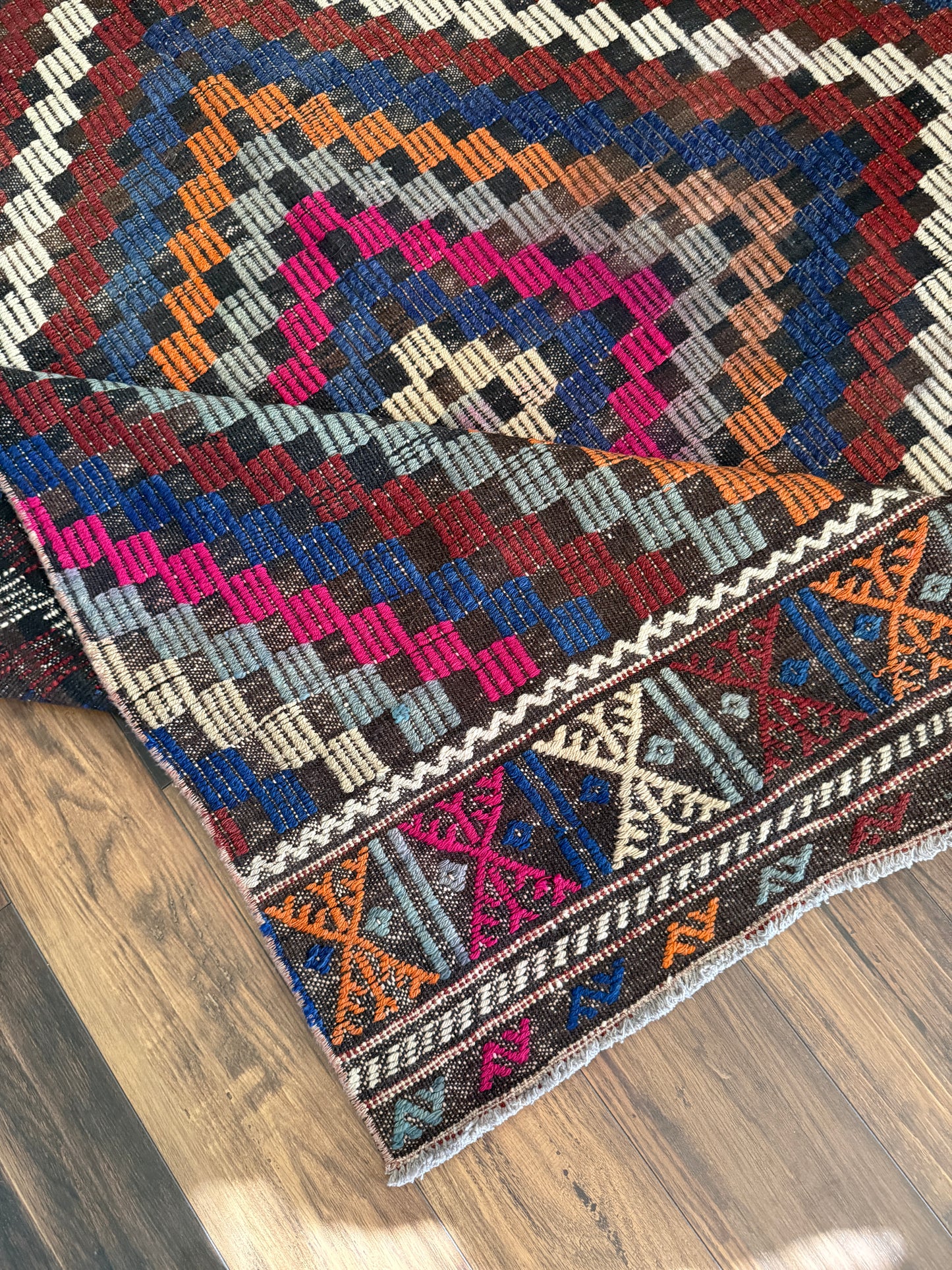 Vintage Turkish Kilim Area Rug No. A1224 - 4.8’x9.8’