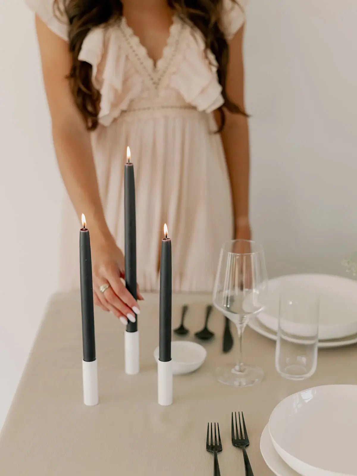 100% Beeswax Dipped Taper Candles | All Natural, Handmade: Eucalyptus / Standard (10" Long)
