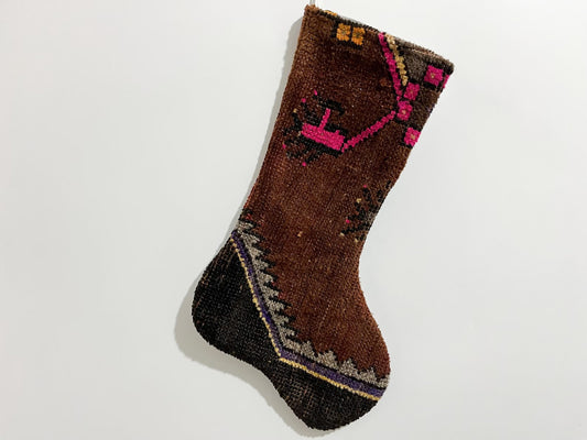 No. S125 - Vintage Turkish Rug Christmas Stocking