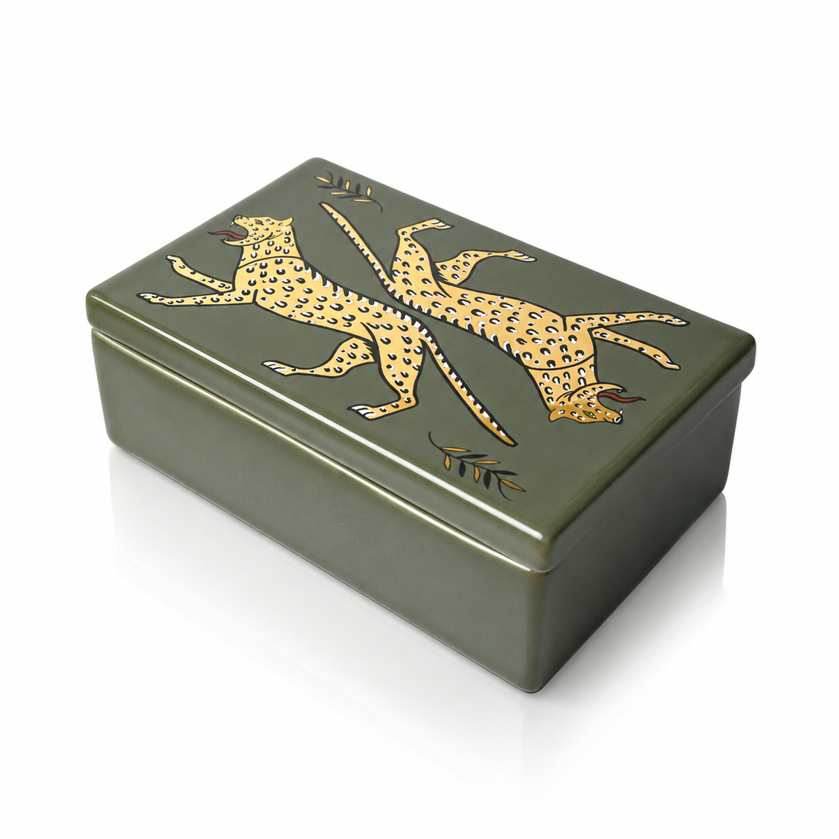 Duo Leopard Ceramic Box