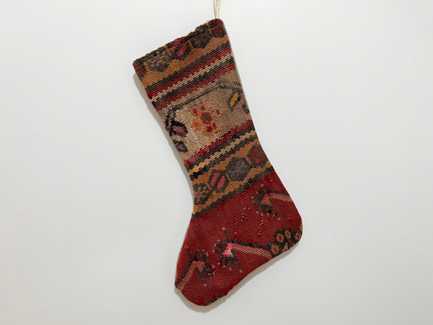 No. S128 - Vintage Turkish Rug Christmas Stocking