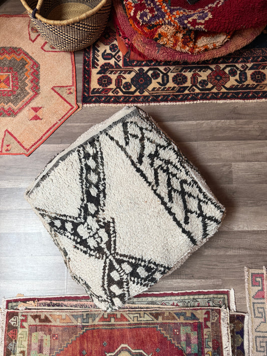 Moroccan Rug Floor Pouf / Pet Bed #365