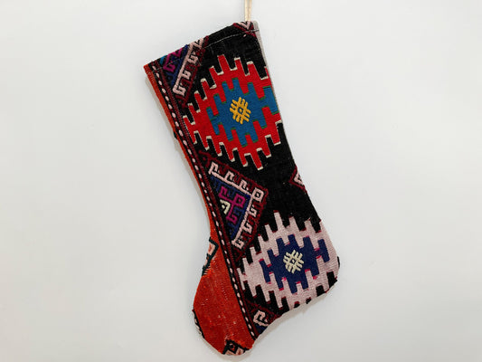 No. S102 - Vintage Turkish Rug Christmas Stocking