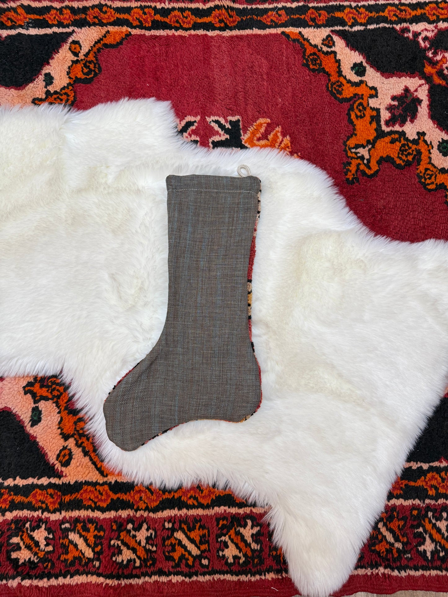 No. S230 - Vintage Turkish Rug Holiday Stocking