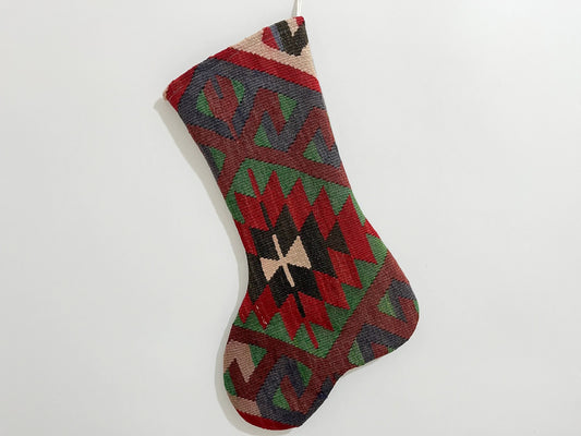 No. S137 - Vintage Turkish Rug Christmas Stocking