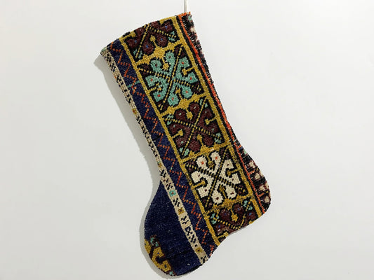 No. S138 - Vintage Turkish Rug Christmas Stocking