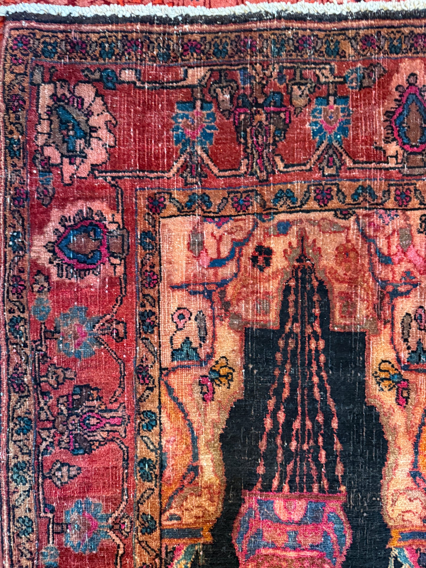 Vintage Persian Sarouk Area Rug No. A1194 -4.2'x6.5'