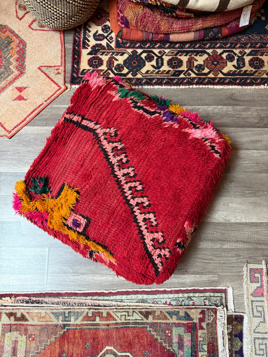 Moroccan Rug Floor Pouf / Pet Bed #368