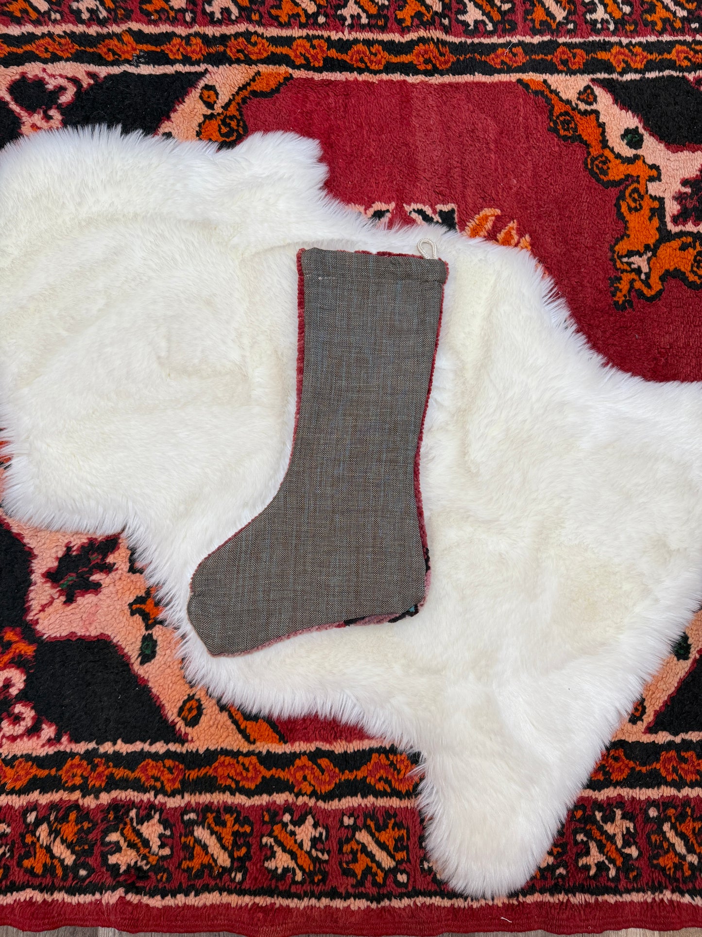 No. S251 - Vintage Turkish Rug Holiday Stocking
