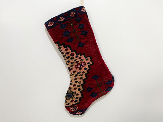 No. S146 - Vintage Turkish Rug Christmas Stocking (Preorder)