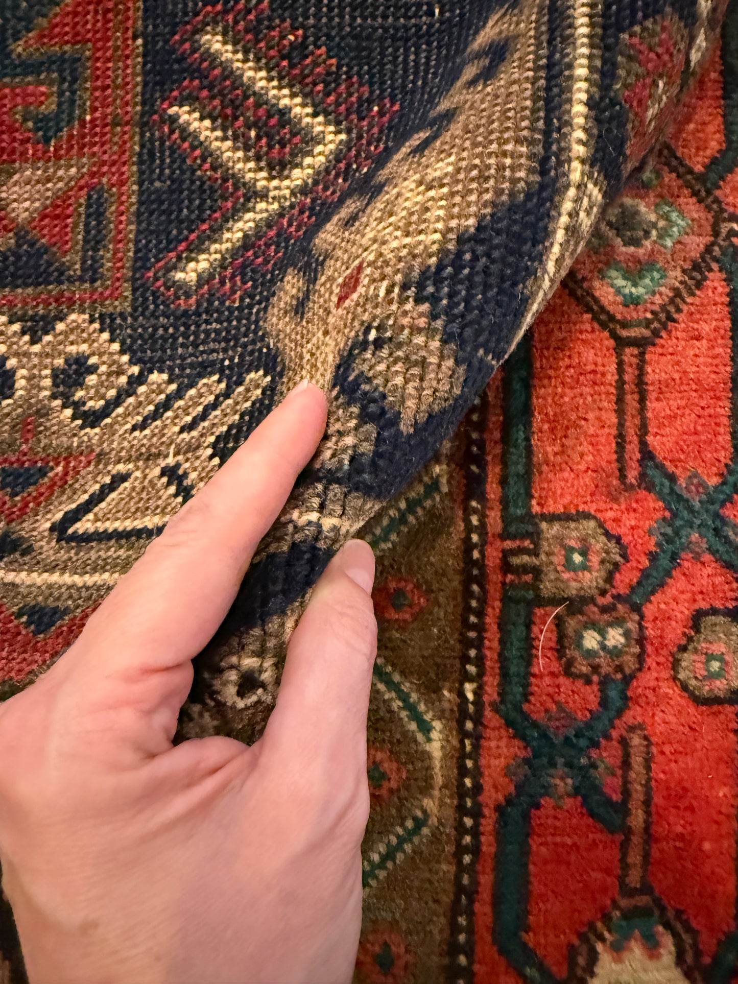 Vintage Turkish Kars Area Rug No. A1196 - 4.2'x5.6'