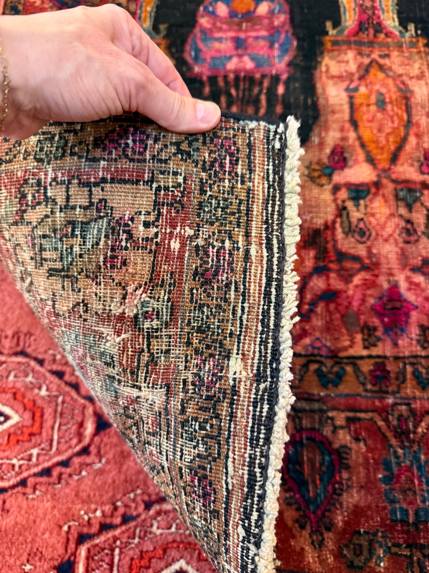 Vintage Persian Sarouk Area Rug No. A1194 -4.2'x6.5'