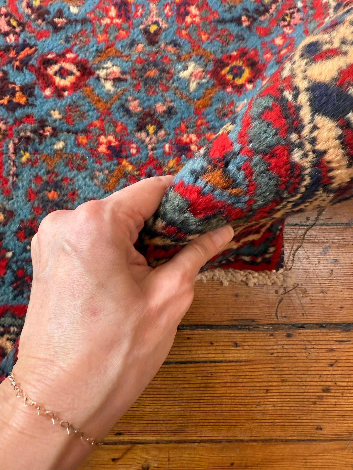 Vintage Persian Hamdan Area Rug No. A1197 - 2.9'x4.3'