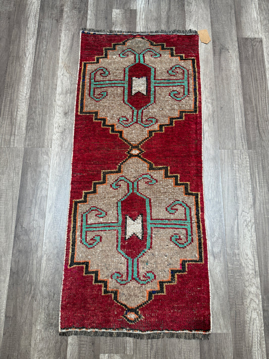 Vintage Turkish Mini Rug 1.6’x3.7' - No. 688