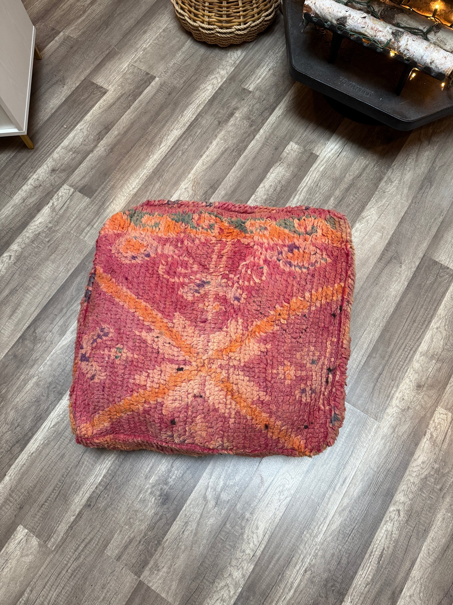 Moroccan Rug Floor Pouf / Pet Bed #367