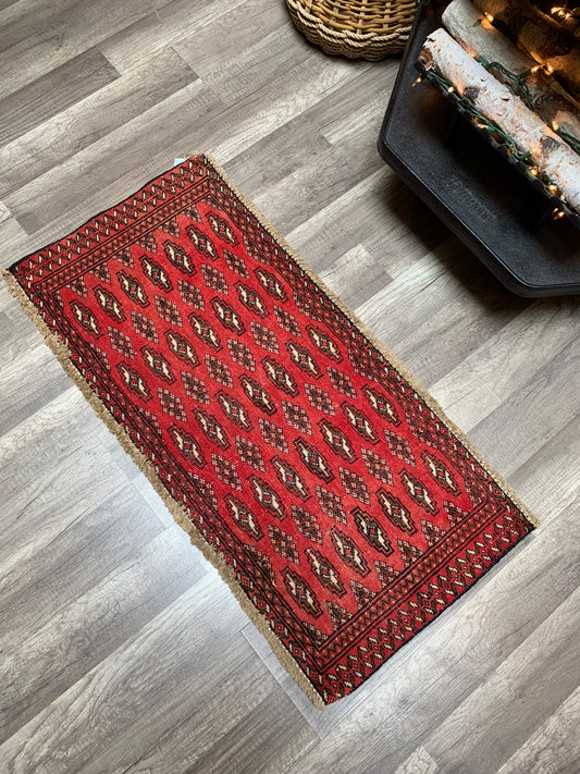 Vintage Turkoman Mini Rug 1.'6x3.1' - No. 667