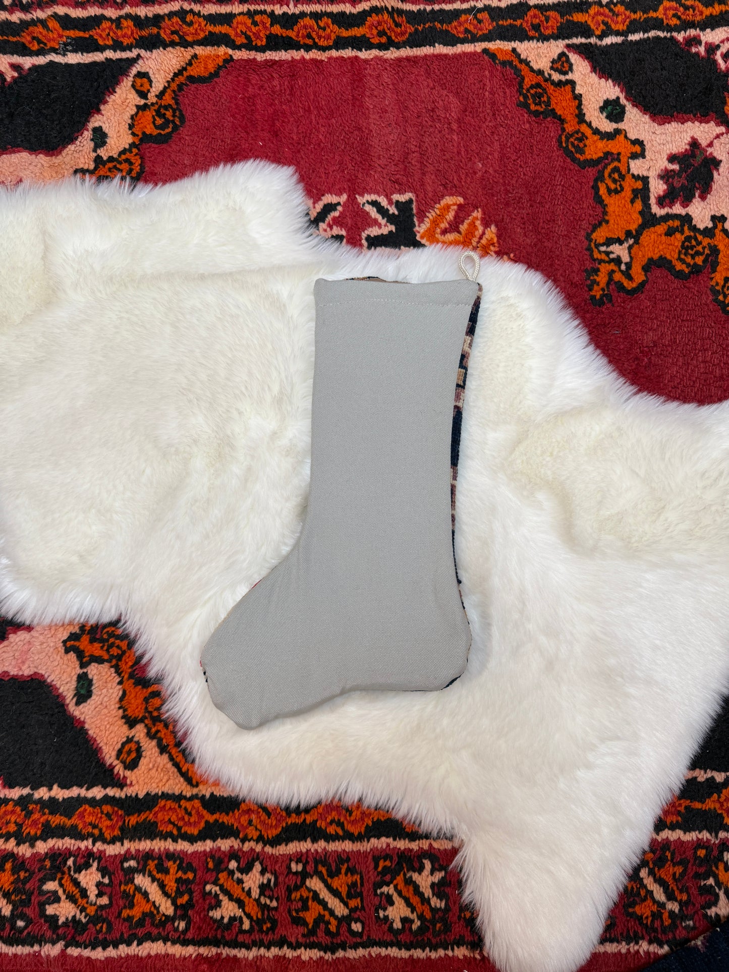 No. S240 - Vintage Turkish Rug Holiday Stocking
