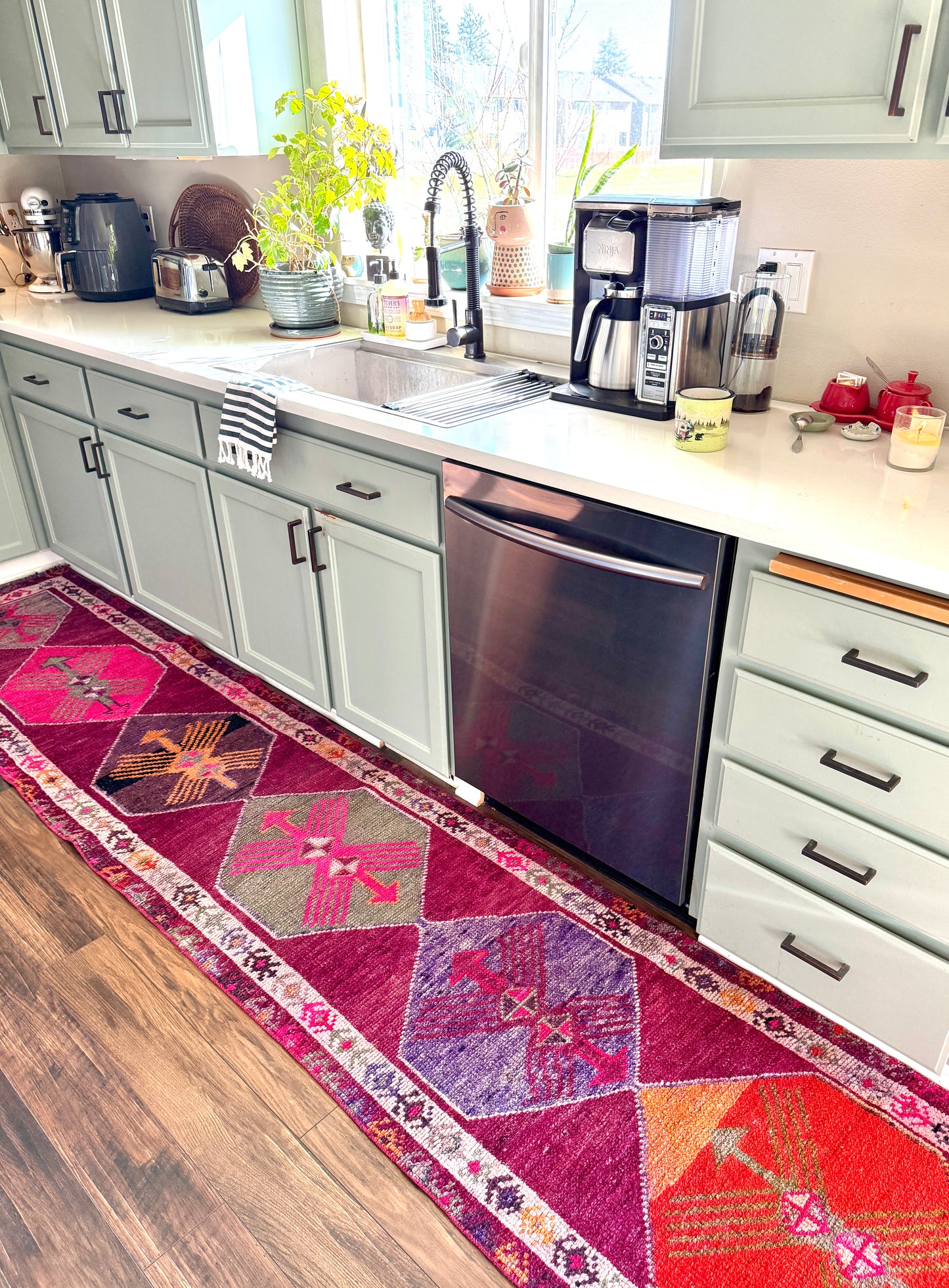 Vintage Turkish Herki Runner Rug No. R1223 - 2.4’x11.8’