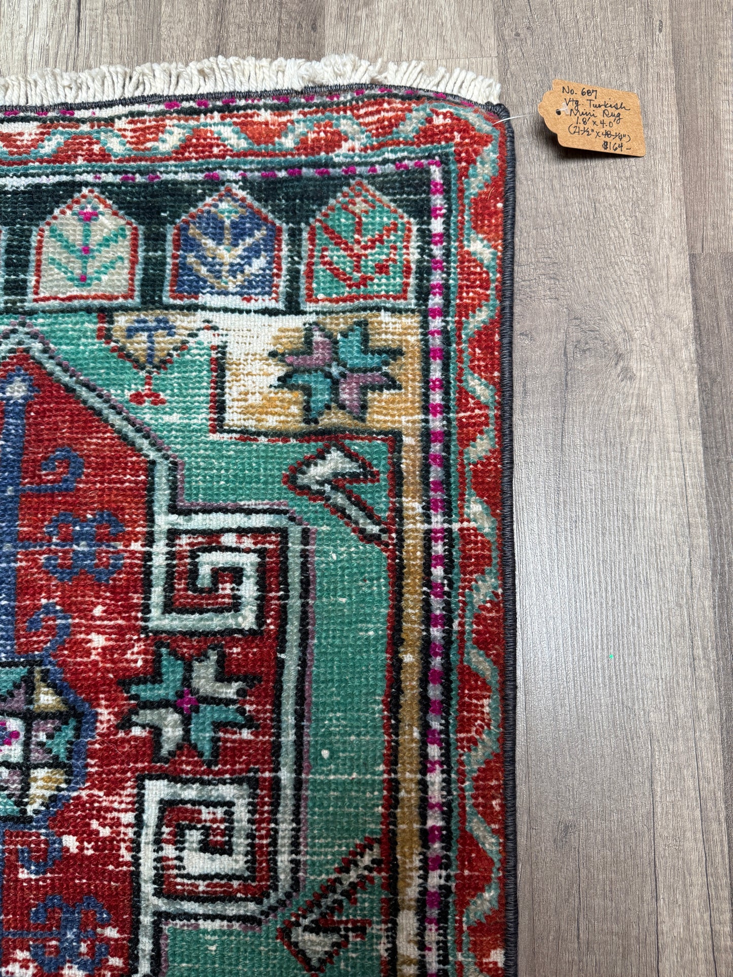 Vintage Turkish Mini Rug 1.8’x4.0' - No. 687