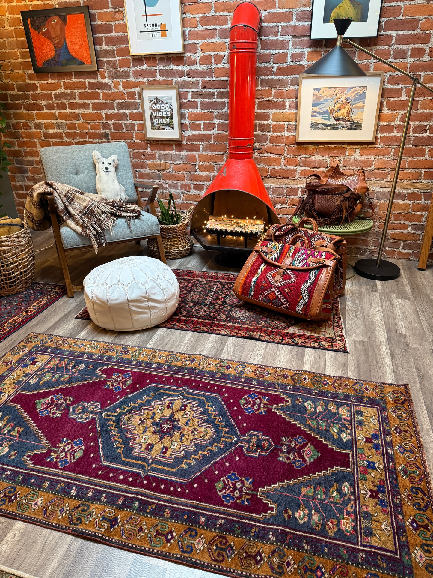 Vintage Turkish Rug No. A1212 - 3.2’x6.4’