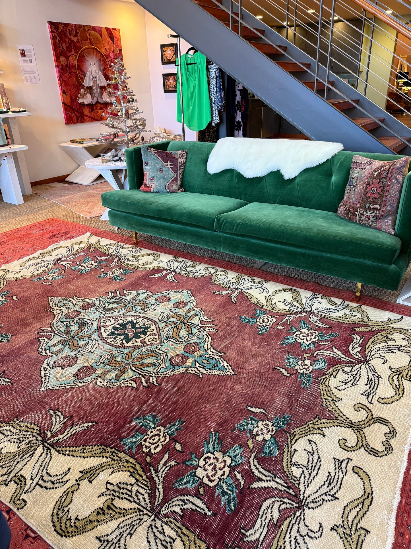 Vintage Turkish Area Rug No. A1191 - 6.1'x9.3'