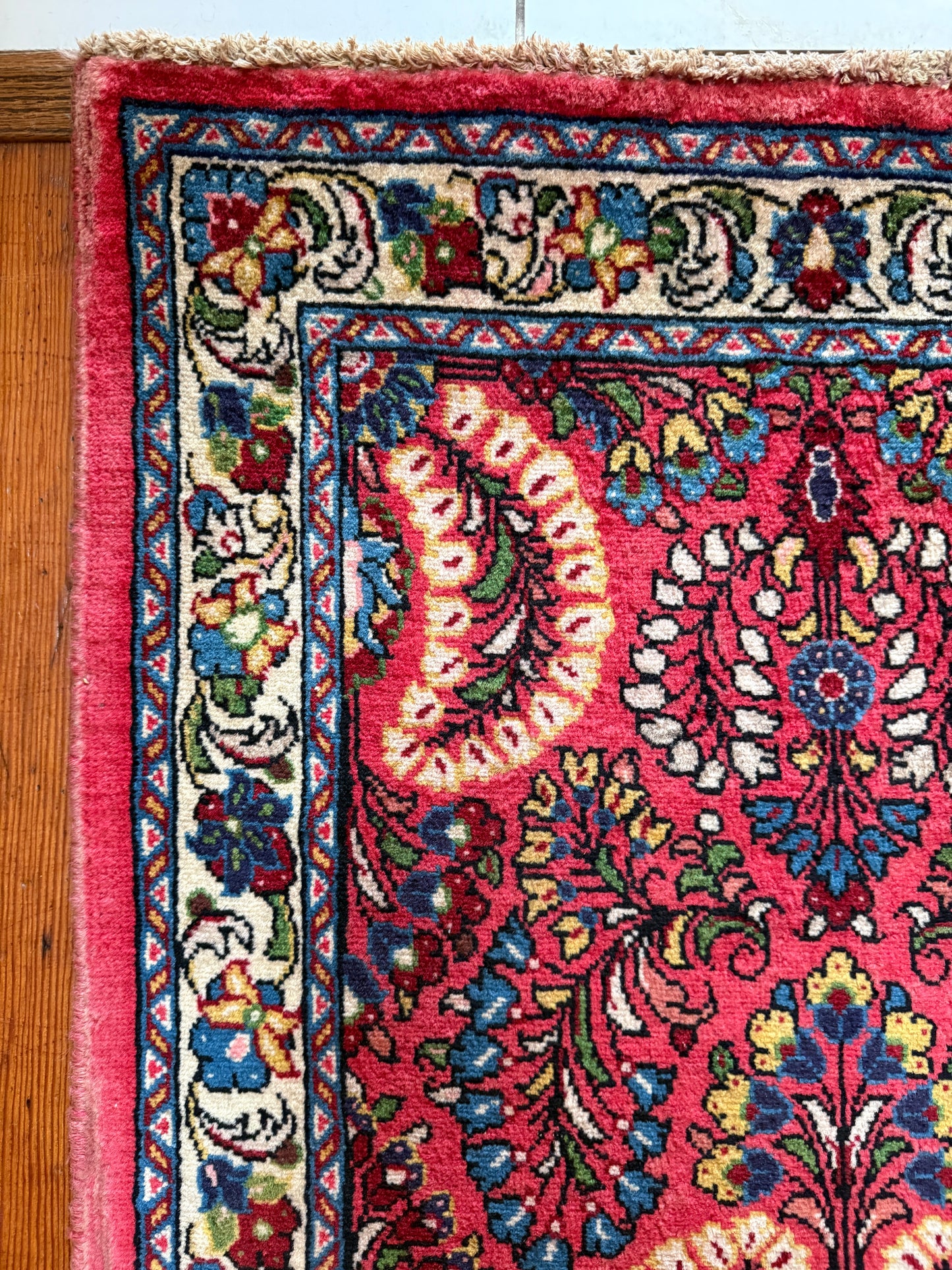Vintage Persian Sarouk Runner Rug No. R1201 - 2.2' x 4.6'