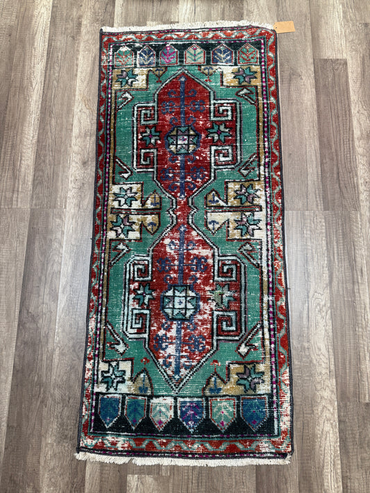Vintage Turkish Mini Rug 1.8’x4.0' - No. 687