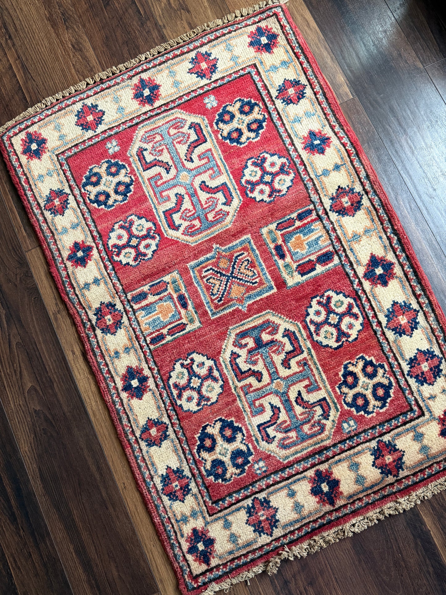 Vintage Afghan Mini Rug 2’x3.1' - No. 722
