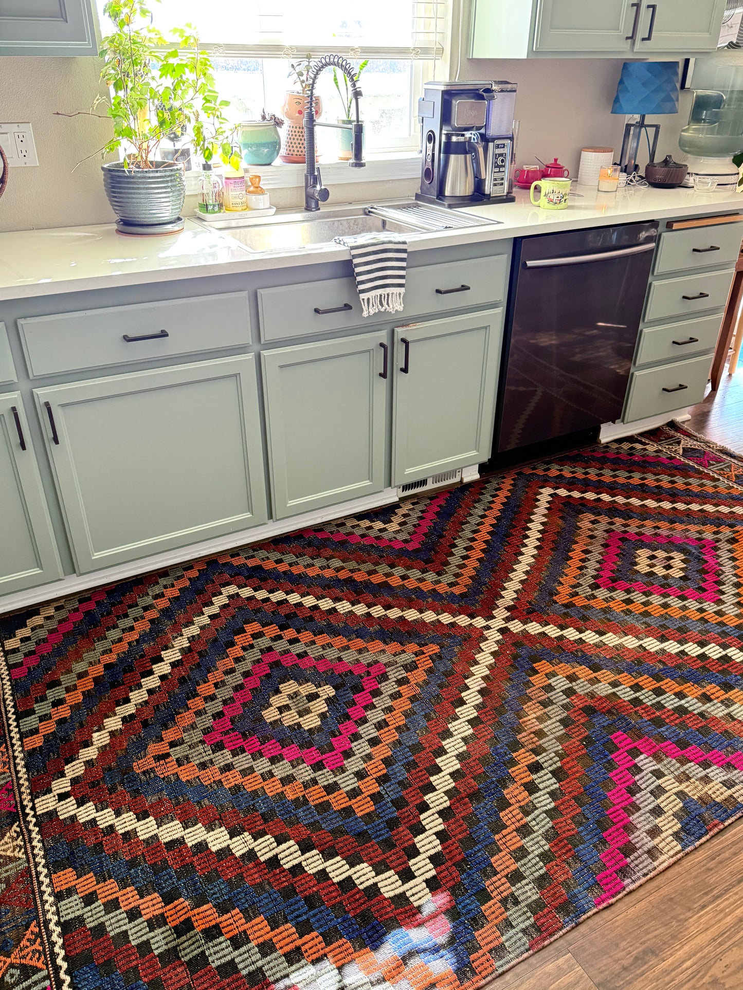 Vintage Turkish Kilim Area Rug No. A1224 - 4.8’x9.8’