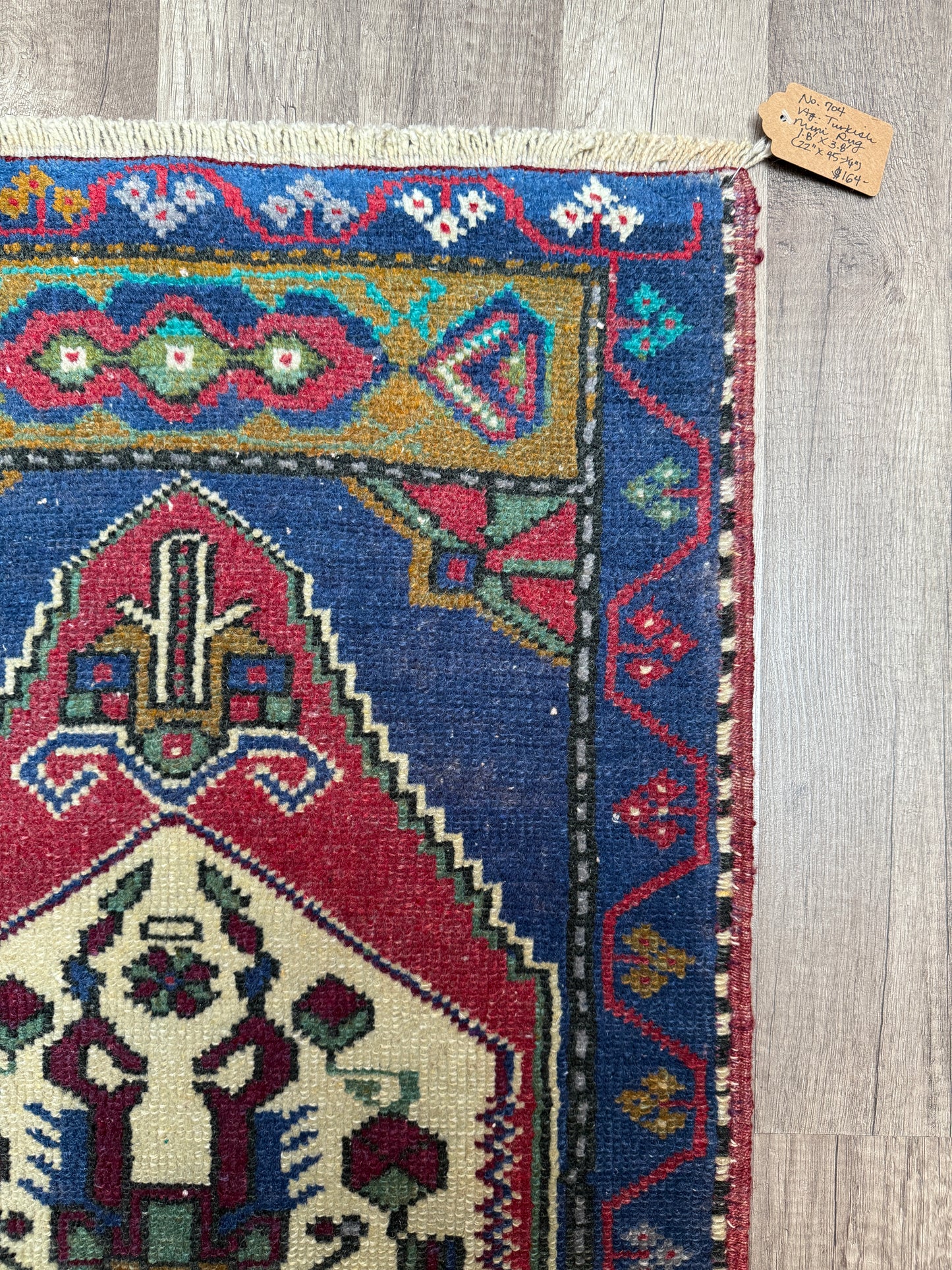 Vintage Turkish Mini Rug 1.8’x3.8' - No. 704