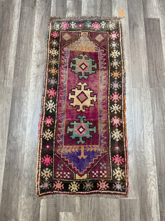 Vintage Turkish Mini Rug 1.6’x3.5' - No. 700