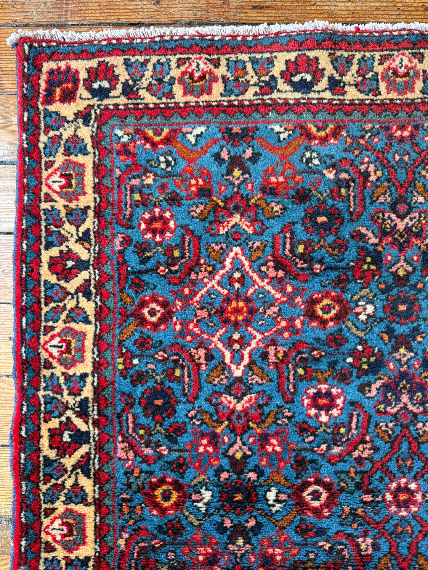 Vintage Persian Hamdan Area Rug No. A1197 - 2.9'x4.3'