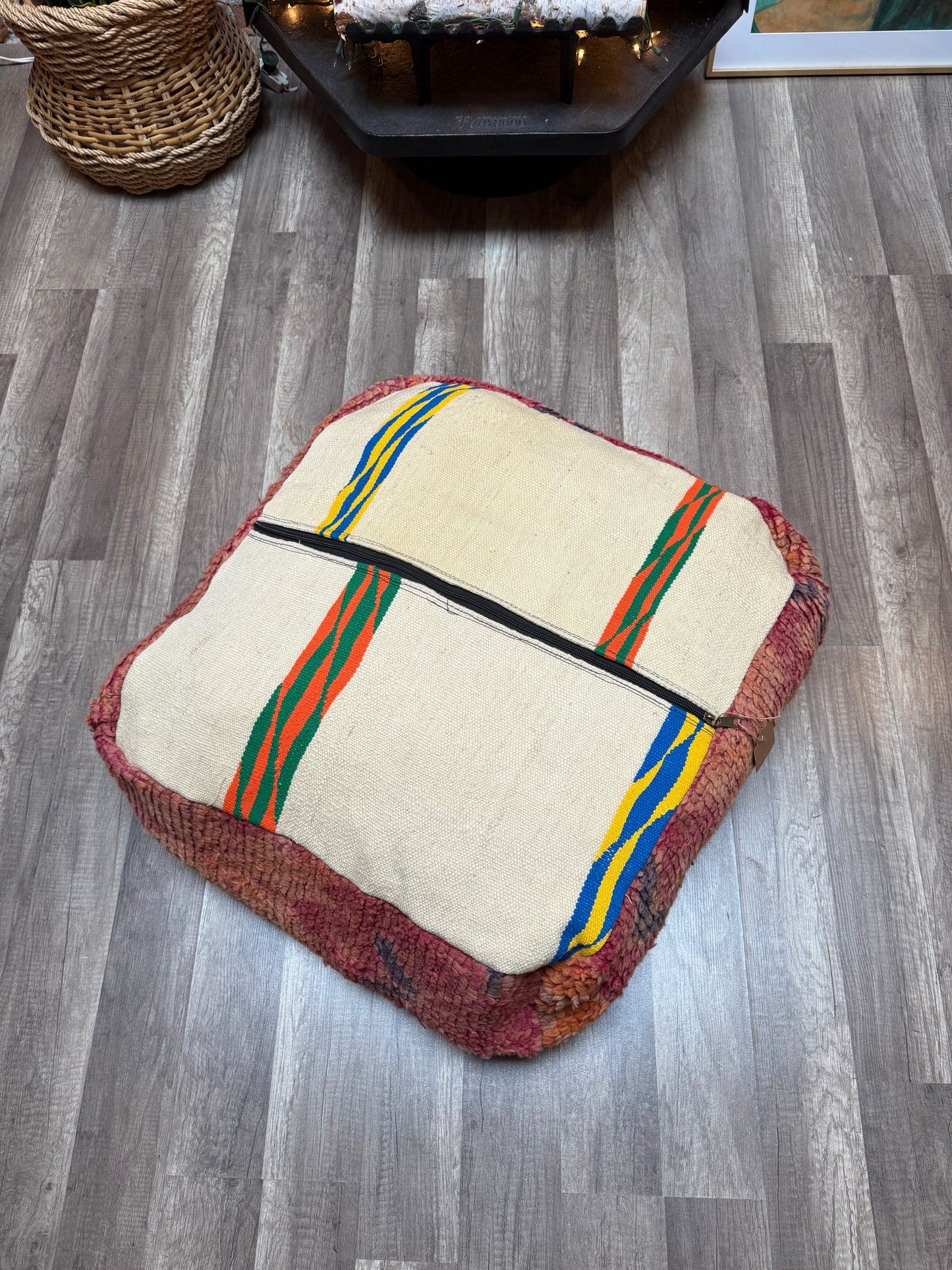 Moroccan Rug Floor Pouf / Pet Bed #367