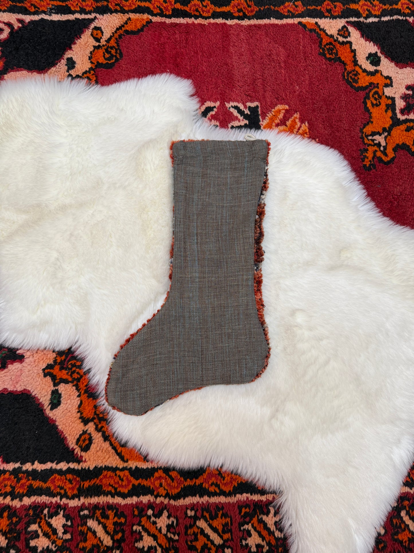 No. S245 - Vintage Turkish Rug Holiday Stocking