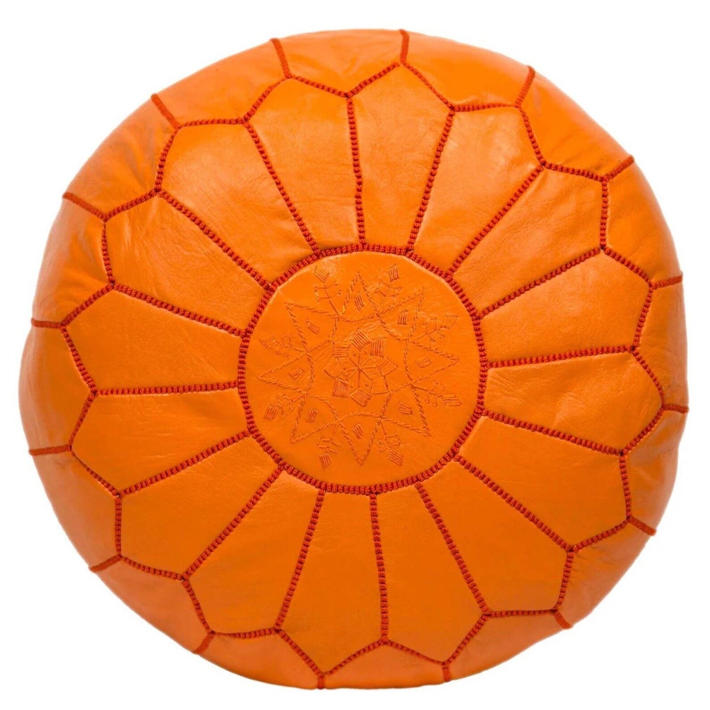 Moroccan Ottoman pouf - Handmade Leather Pouf: Pink