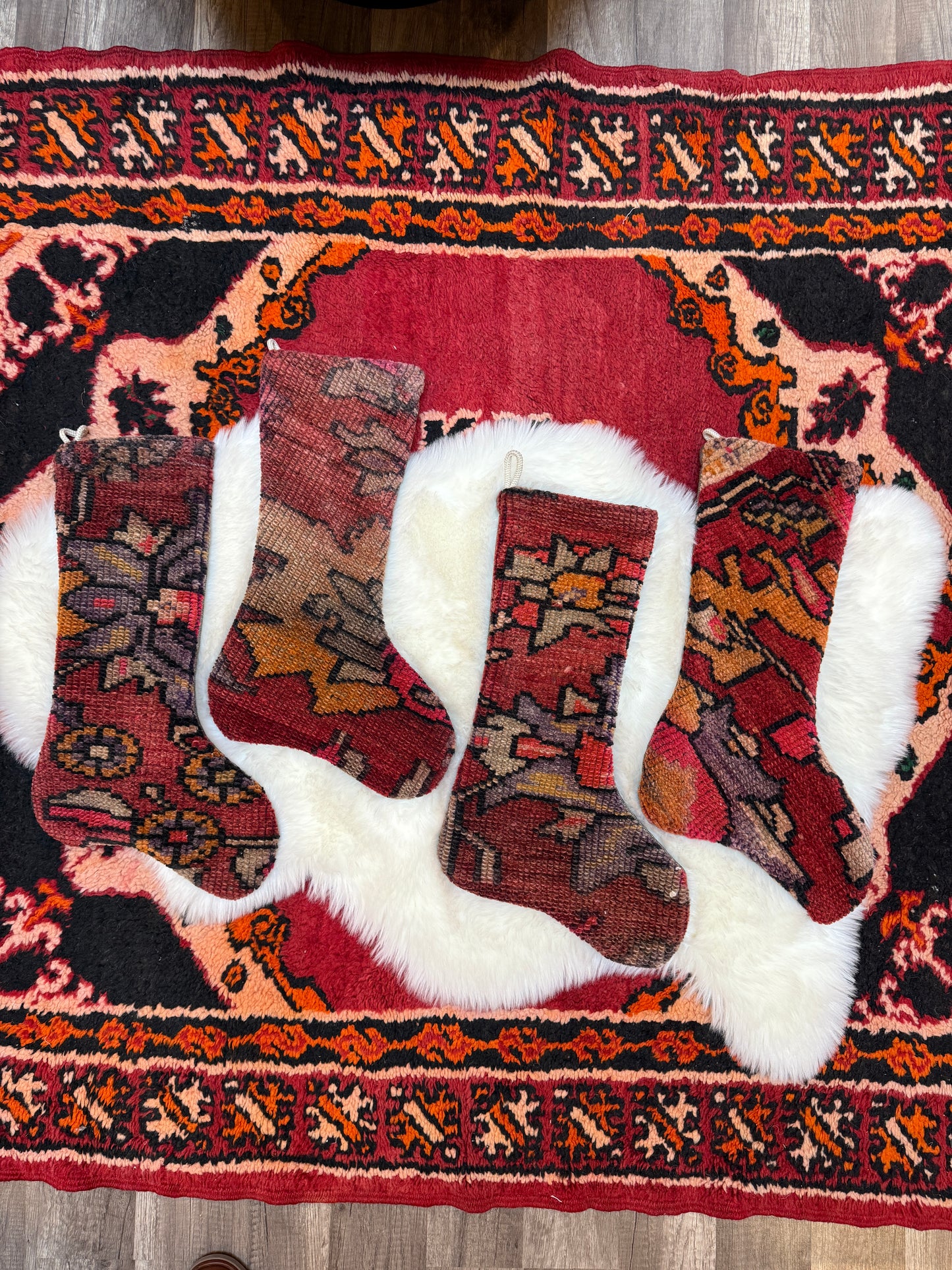 No. S225 - Vintage Turkish Rug Holiday Stocking