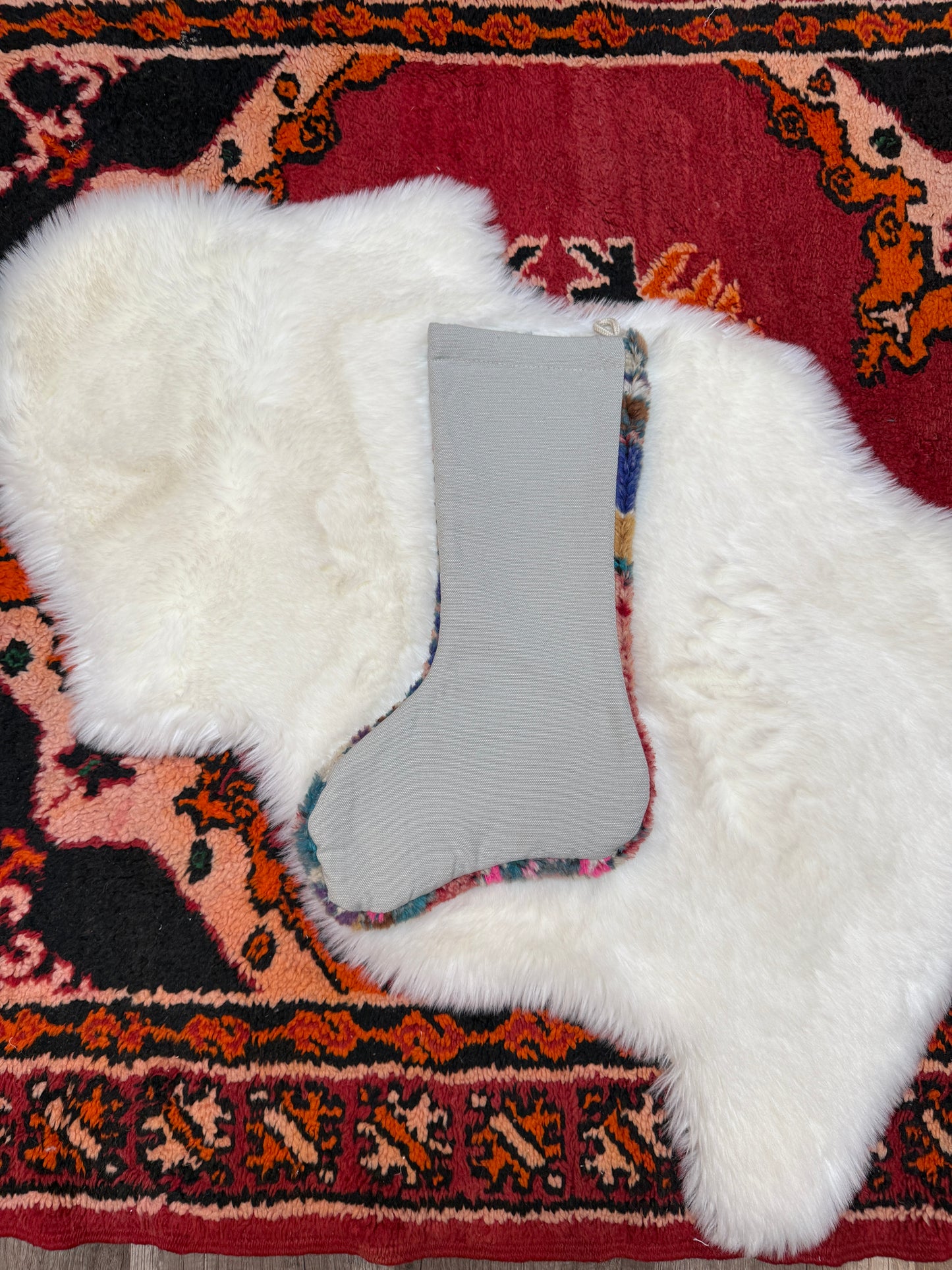 No. S247 - Vintage Turkish Rug Holiday Stocking