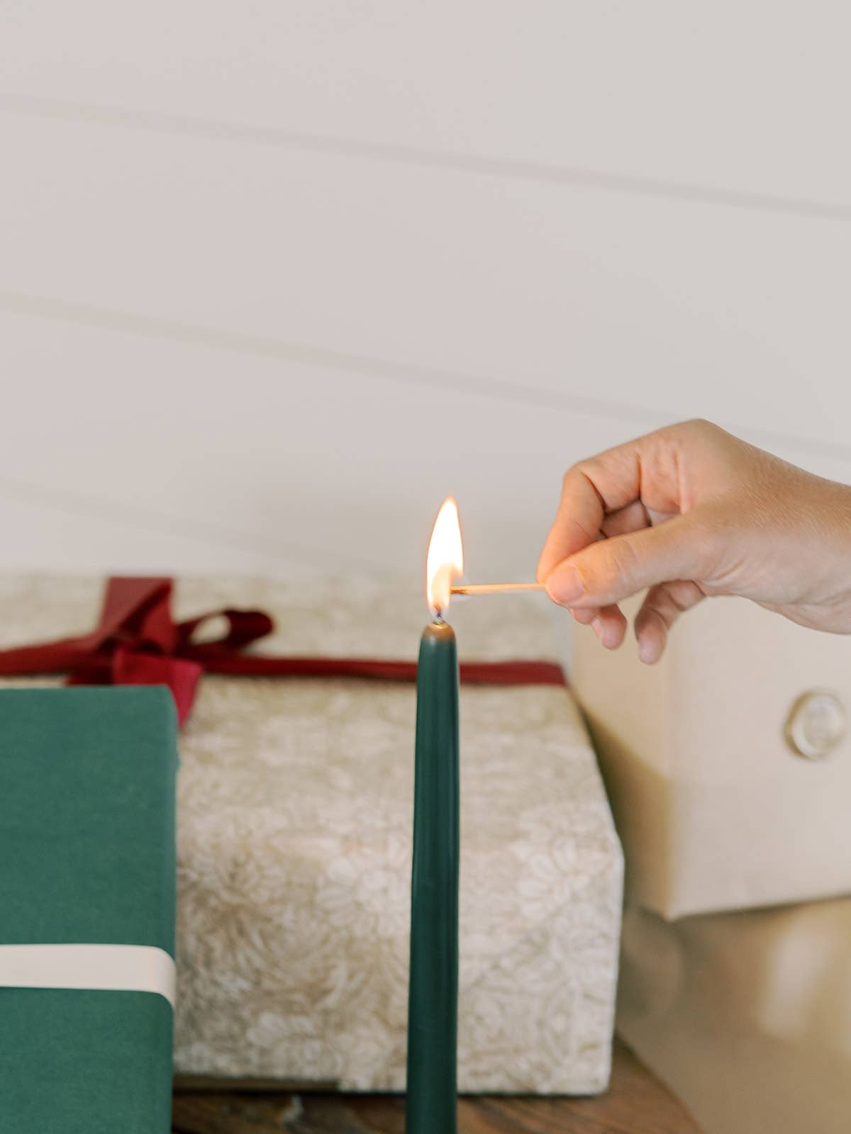 Forest Green | Dipped Beeswax Taper Candles | All Natural: 10 Inch