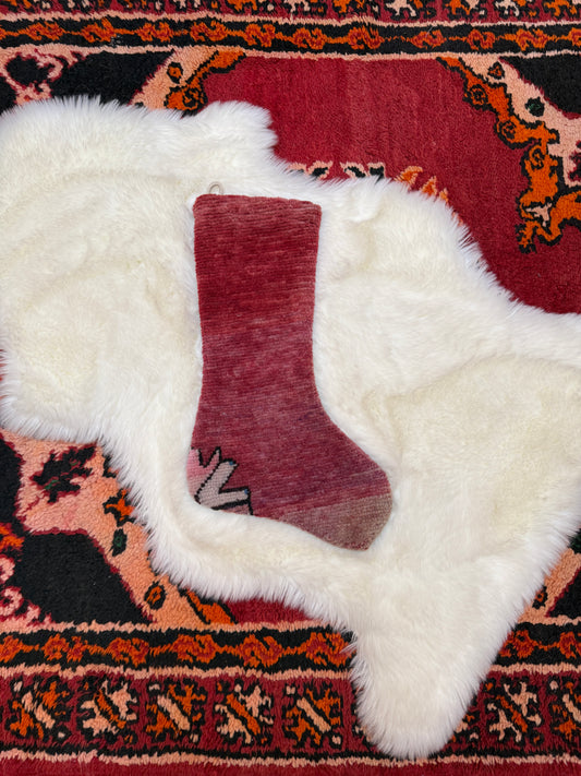 No. S251 - Vintage Turkish Rug Holiday Stocking