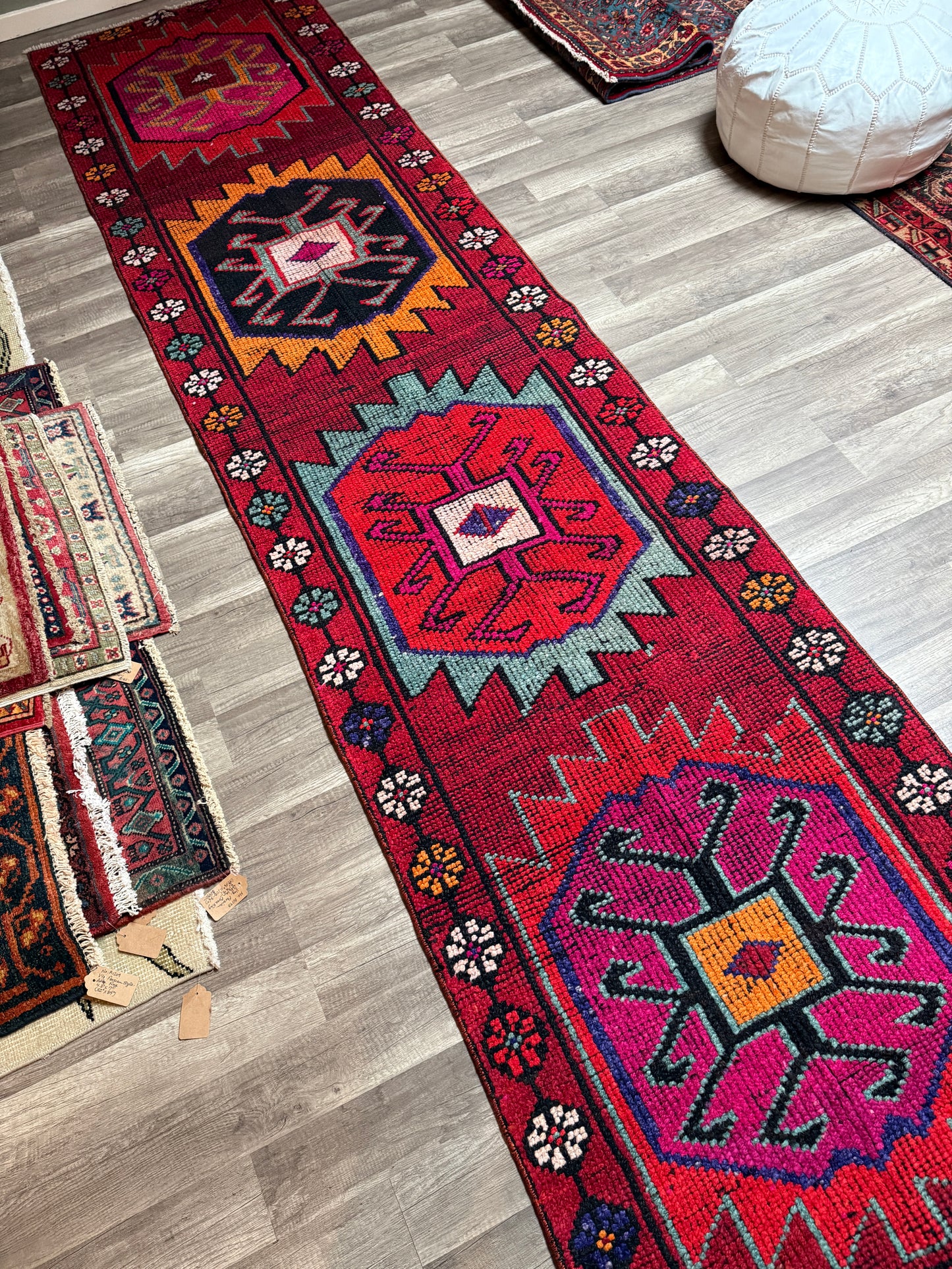 Vintage Turkish Rug No. R1220 - 2.7’x11.4’