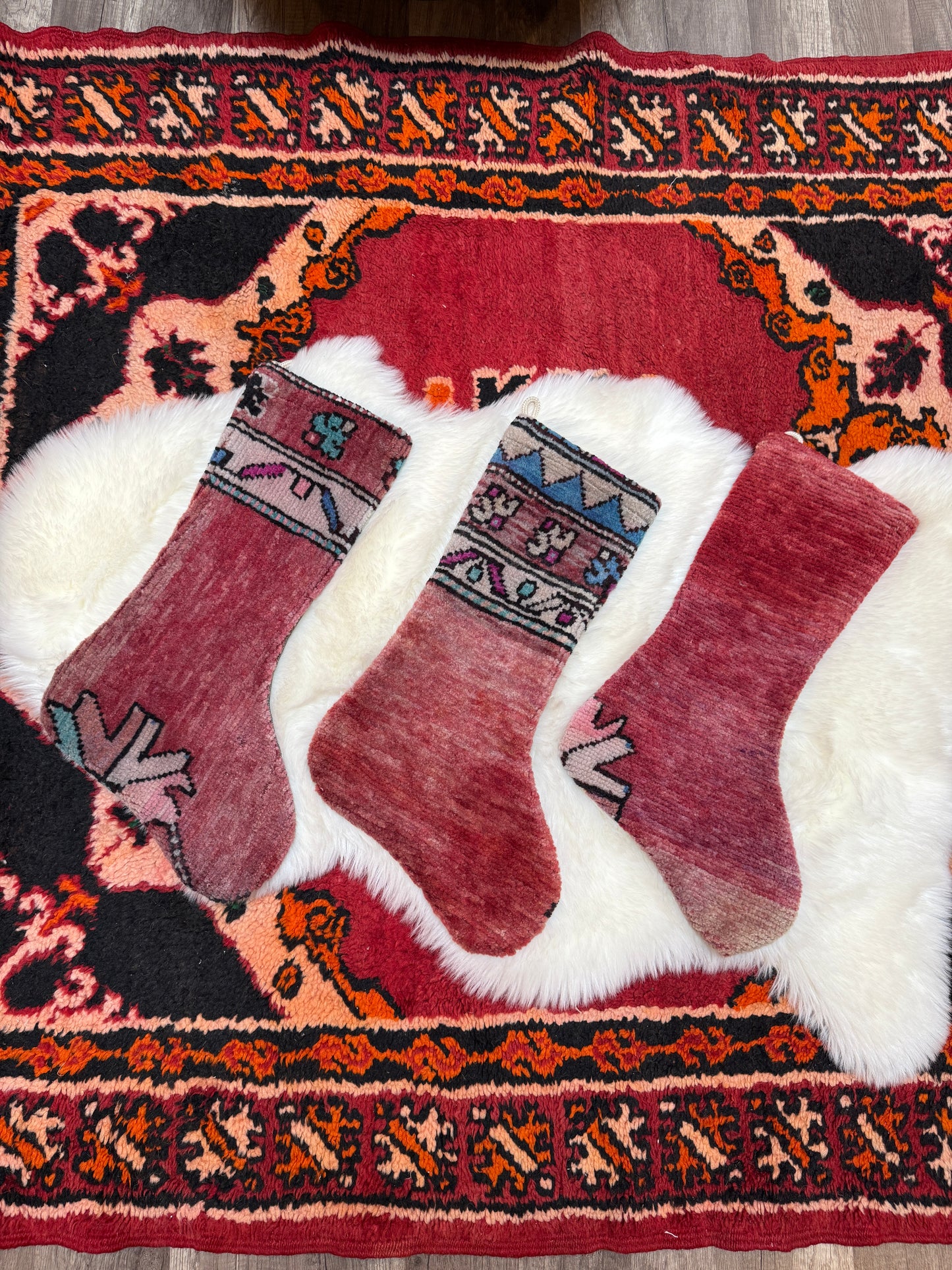 No. S250 - Vintage Turkish Rug Holiday Stocking