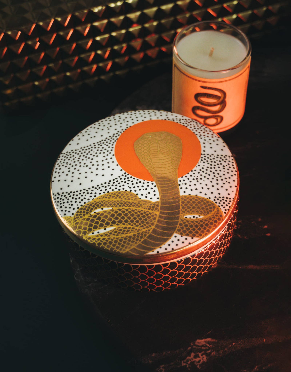 Cobra Dawn Ceramic Trinket Box