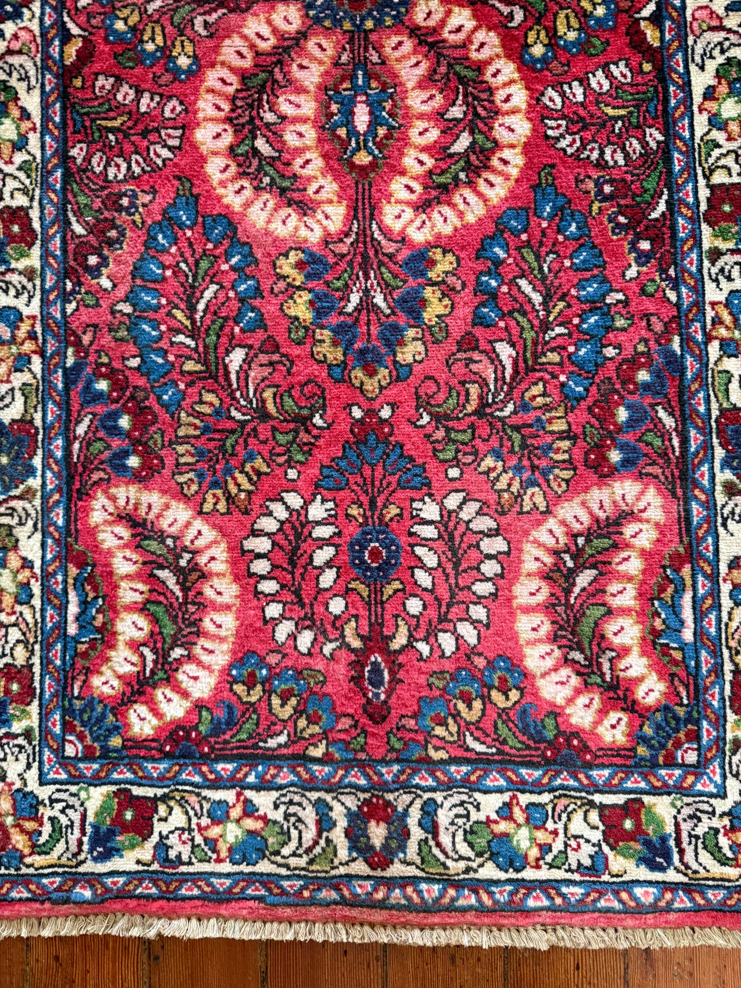 Vintage Persian Sarouk Runner Rug No. R1201 - 2.2' x 4.6'