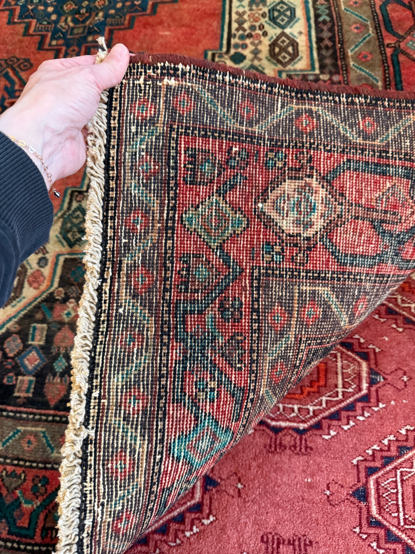 Vintage Persian Sirjan Area Rug No. A1193 - 4.1'x9.1'