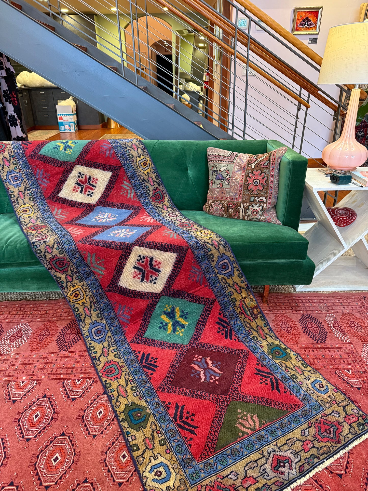 Vintage Persian Shiraz Runner Rug No. R1195 - 2.8' x 10'