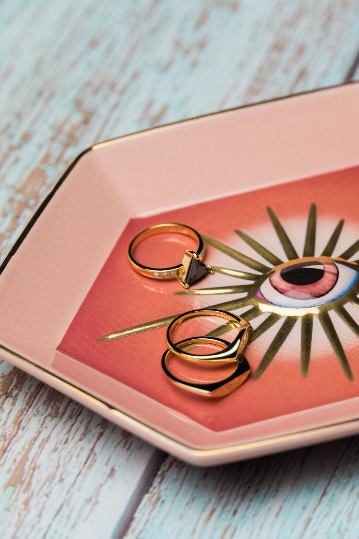 Evil Eye Trinket Dish Pink