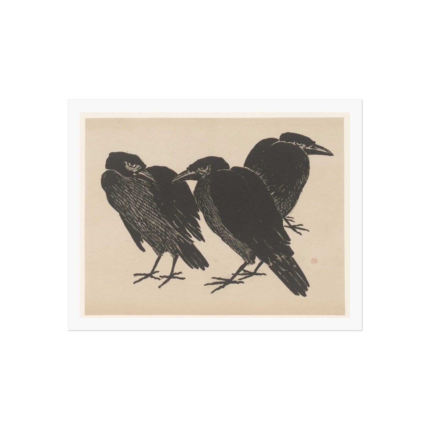 Drie kraaien Crows Giclée Print